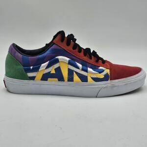 Vans Old Skool Sneakers Multicolor Suede Statement Embroidered Mens 10